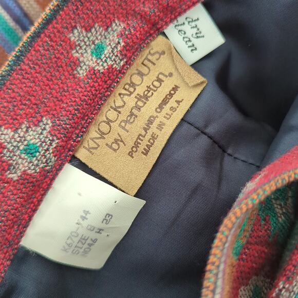 Pendleton Women's Midi Wrap Skirt 8 Southwestern Blanket Wool Art Wear Native - Picture 4 of 11